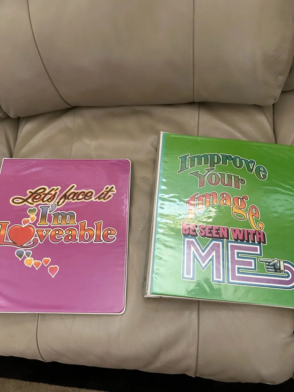 2 3-ring binders. From the 1970s.